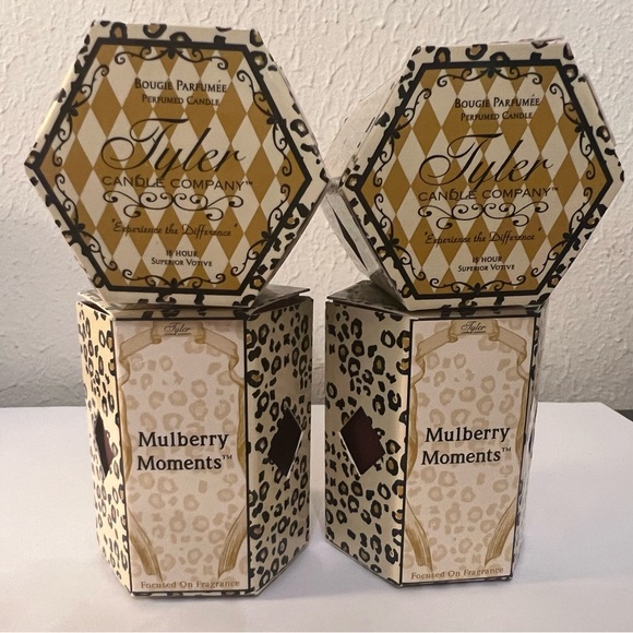Set of 4 New in box Tyler Candles votive candles - Mulberry Moments sc… - Picture 3 of 4